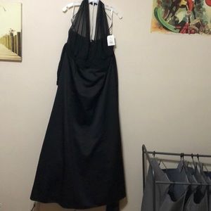 Satin Empire Waist Ballgown with Halter